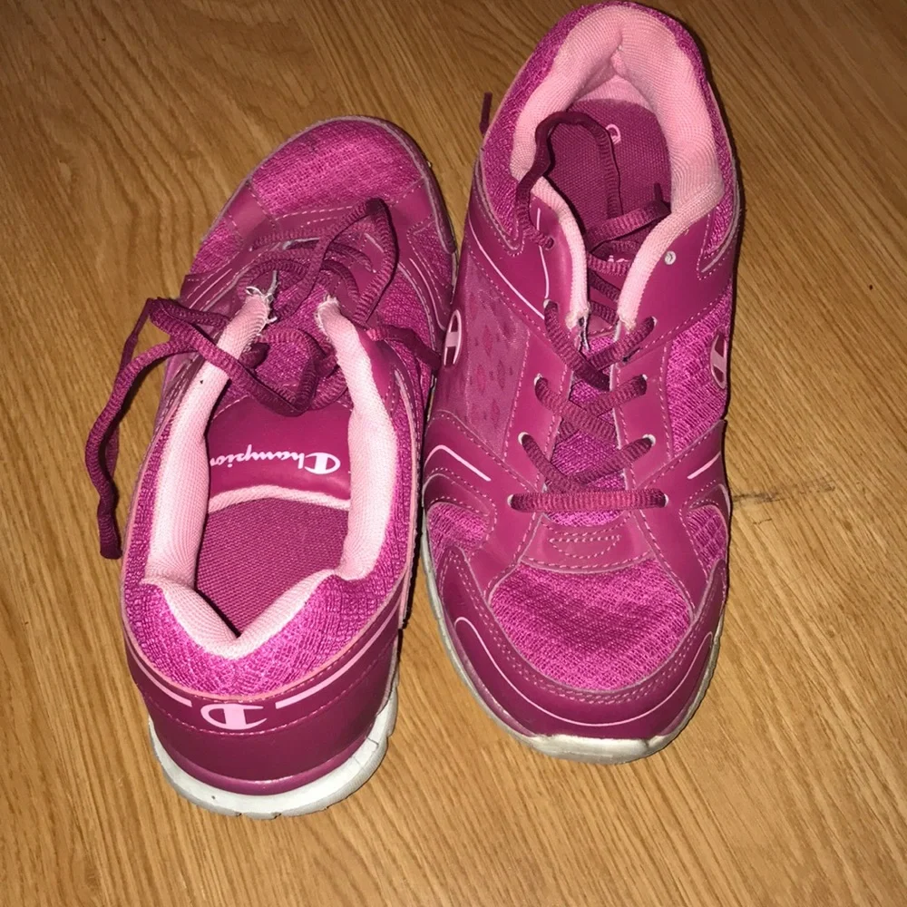 - Champion size 8w pink tennis shoes magenta